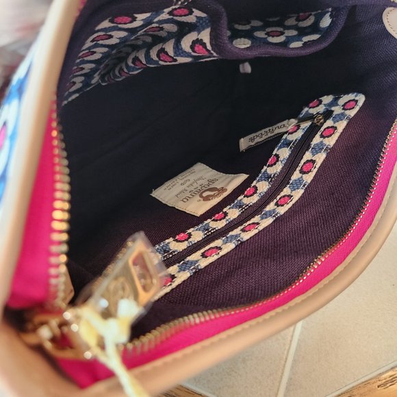 New Spartina 449 Leather/Linen purse - Picture 6 of 8